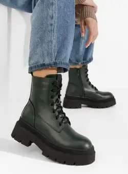 Bocanci cu talpa groasa Rebecca verzi