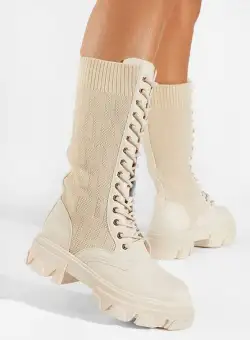 Bocanci inalti dama bej Dorine