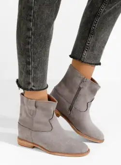 Botine cu platforma Medova V3 gri