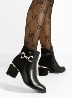 Botine cu toc gros Safa negre