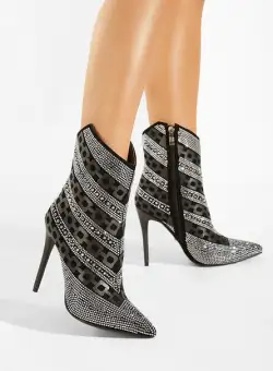 Botine elegante negre Piacenza