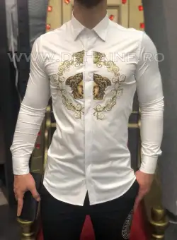 Camasa barbati alba slim fit pentru evenimente B5733 O6-2.2