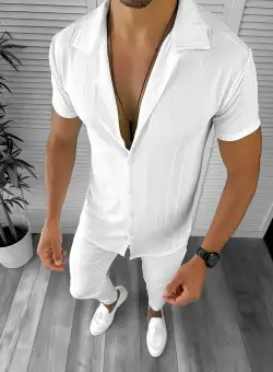 Camasa barbati casual alba 12698 P20-5.3