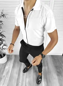 Camasa barbati casual alba slim fit B8411 P20-1.3
