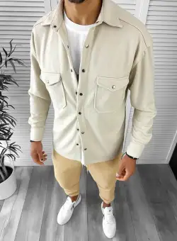 Camasa barbati casual bej 12910 K9