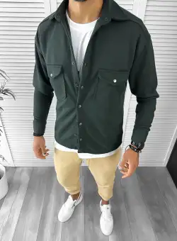 Camasa barbati casual kaki 12910 K2