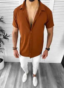 Camasa barbati casual maro 12518 N7-4.3