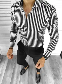 Camasa barbati cu dungi slim fit B3723
