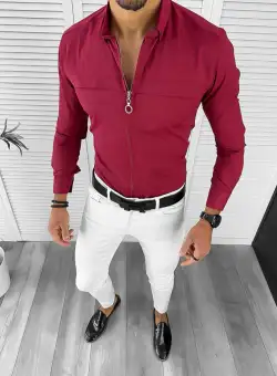 Camasa barbati grena slim fit 13000 W19-1 1.2.3