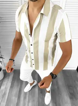 Camasa barbati slim fit cu imprimeu A8821 O5-4.3