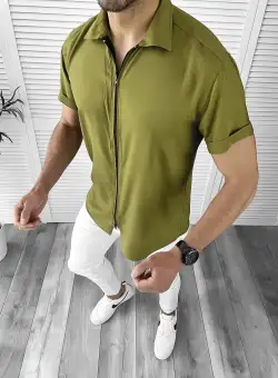 Camasa barbati slim fit verde 10616 O4-5.2