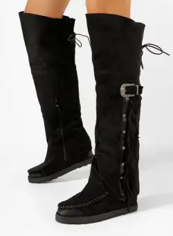 Cizme cu platforma ascunsa Spirito negre