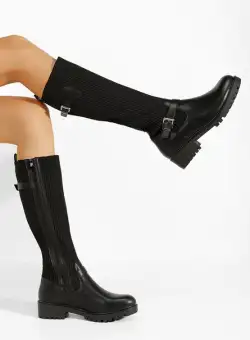 Cizme tip soseta Sovenia negre