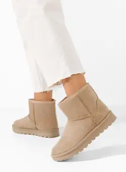 Cizme tip ugg Fesia kaki