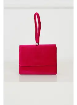 Clutch elegant din catifea fucsia