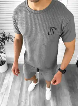 Compleu barbati tricou+pantaloni gri inchis 12612 83-4.1