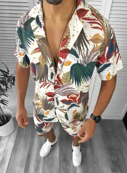 Compleu de vara camasa imprimeu + pantaloni 12756 P20-4.2