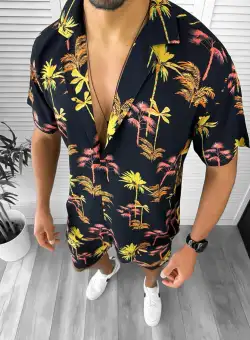 Compleu de vara camasa imprimeu + pantaloni 12759 O3-4.2