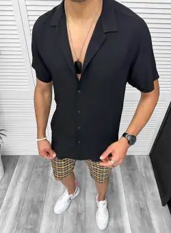 Compleu de vara camasa imprimeu + pantaloni 13105