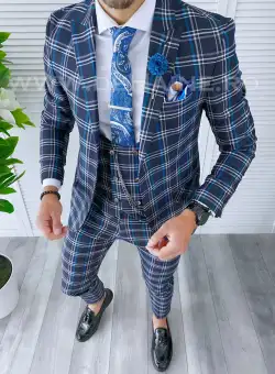 Costum barbati slim fit + Vesta A7800 i15-2