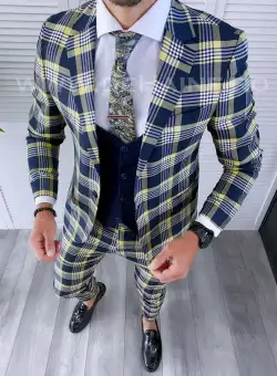 Costum barbati slim fit + Vesta B4222 D3-4.1