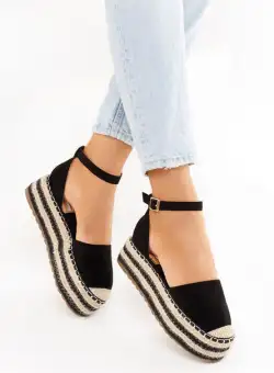 Espadrile cu platformă Espina negre