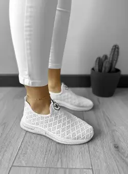 Espadrile dama casual albe CL06 T5-3