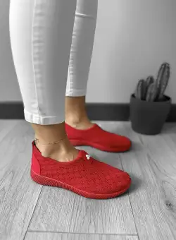 Espadrile dama casual rosii CL08 T54-2