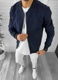 Geaca barbati de toamna bleumarin 12970 Z35