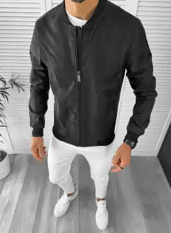 Geaca barbati de toamna neagra 12973 66b