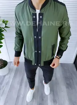 Geaca barbati de toamna verde din fas subtire B5996 N7-4.1