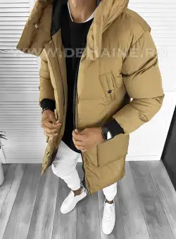 Geaca barbati groasa maro de iarna 8021