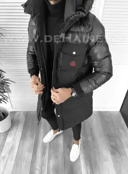 Geaca barbati groasa neagra de iarna B9798 66-3
