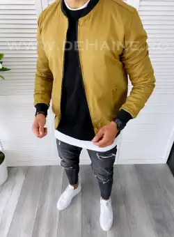 Geaca barbati primavara maro deschis B6327 Z34-3