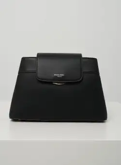 Geanta office din piele ecologica neagra cu catarama