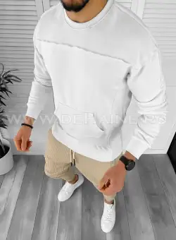 Hanorac barbati alb slim fit K151 i3-1.3