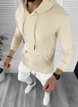 Hanorac barbati bej slim fit K150 13-5.1