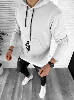 Hanorac barbati gri slim fit K179 21-1