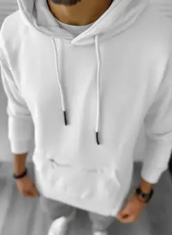 Hanorac barbati slim fit alb K150 H8