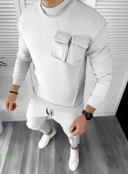 Hanorac barbati slim fit gri deschis K156 29–4.3