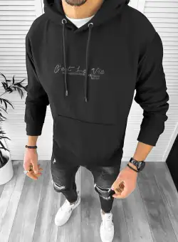 Hanorac barbati slim negru 3067 O6-4.1