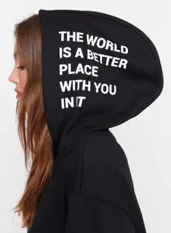 Hanorac dama With You negru