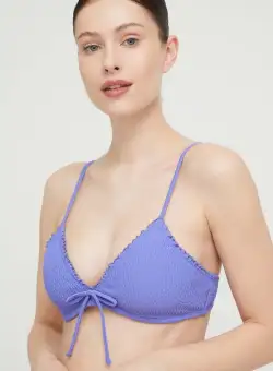 Hollister Co. sutien de baie culoarea violet, cupa usor rigidizata