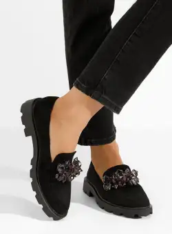 Mocasini cu talpa groasa Muse negri