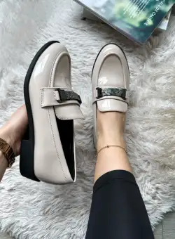 Mocasini dama bej 605
