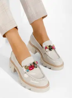 Mocasini dama eleganti Karisa bej