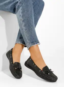 Mocasini dama piele Salara negri