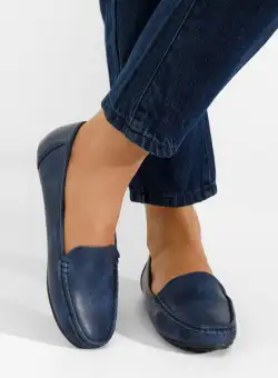 Mocasini dama Siena albastri