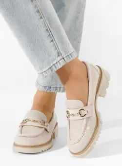 Mocasini dama Sortela bej