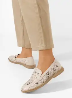 Mocasini dama Valtera bej